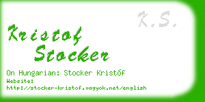 kristof stocker business card