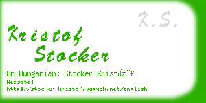 kristof stocker business card